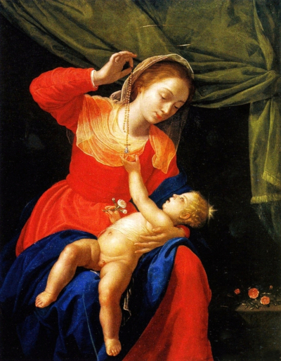 Virgin and Child with a Rosary Artemisia Gentileschi